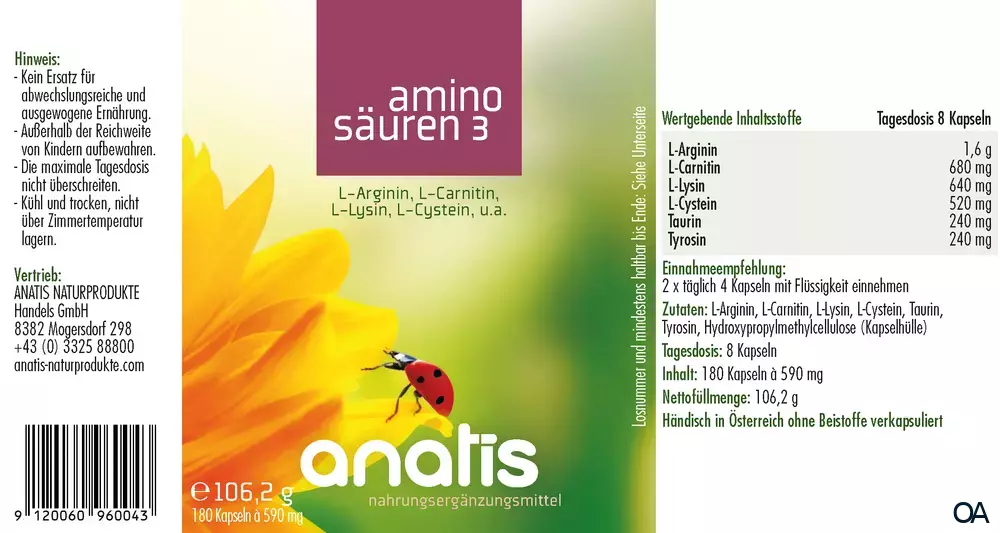 anatis Aminosäuren III Kapseln anatis Aminosäuren III Kapseln