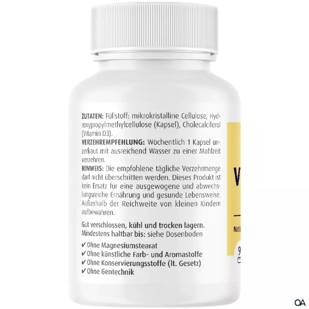 ZeinPharma Vitamin D3 Wochendepot Kapseln 5.000 I.E.