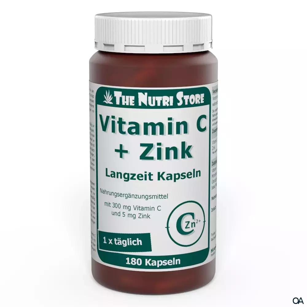 The Nutri Store Vitamin C 300 + Zink 5 Langzeit Kapseln