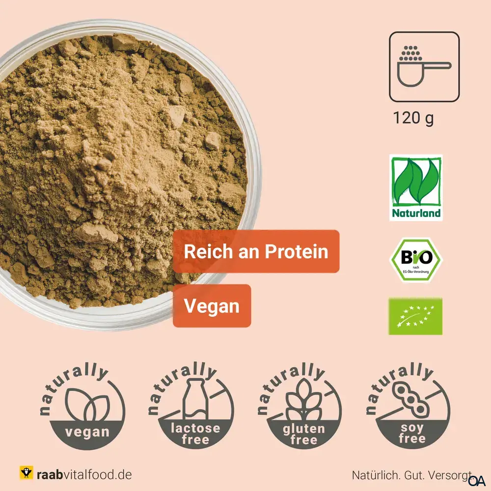 Raab® Vitalfood Naturland Bio Kürbiskernprotein Pulver