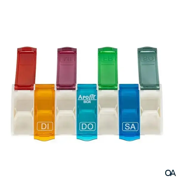 APOfit Wochendispenser 1 Dosierer Box bunt Fachteiler