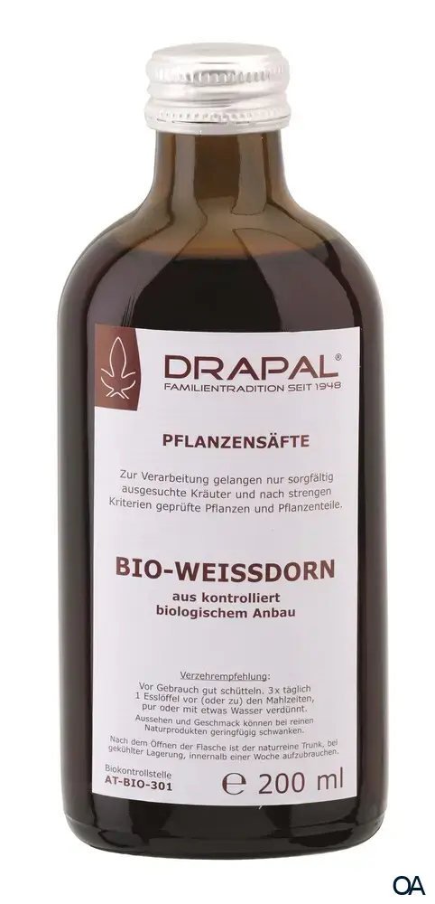 DRAPAL® Bio-Weißdorn Pflanzensaft 3 x 200 ml