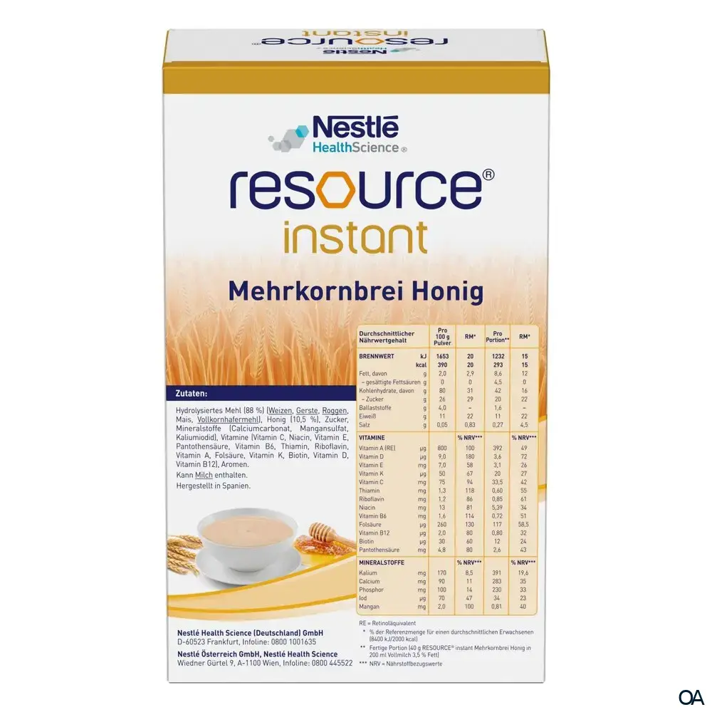 Nestle resource® instant Mehrkornbrei Honig 520g