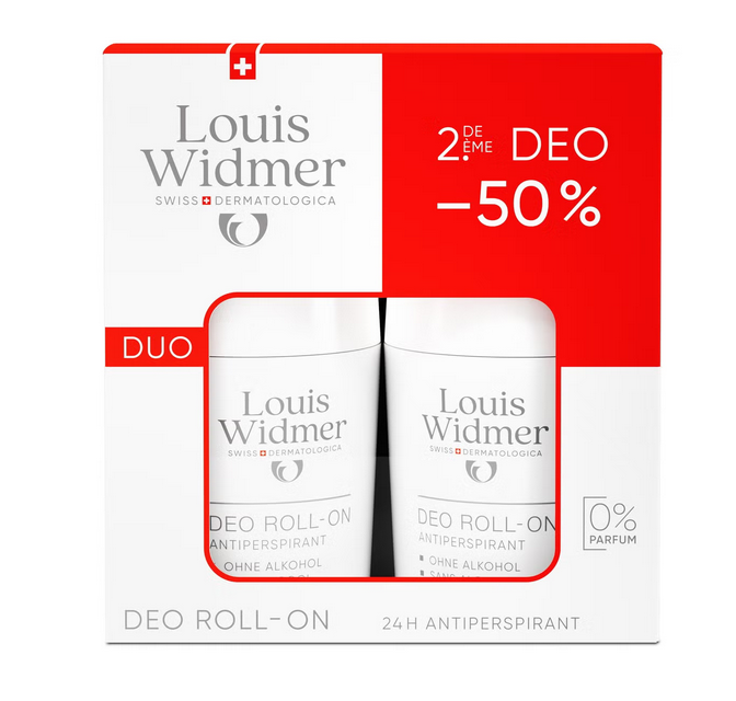 Louis Widmer Deo Roll-on Antiperspirant - ohne Parfum Duo Vorteilspack