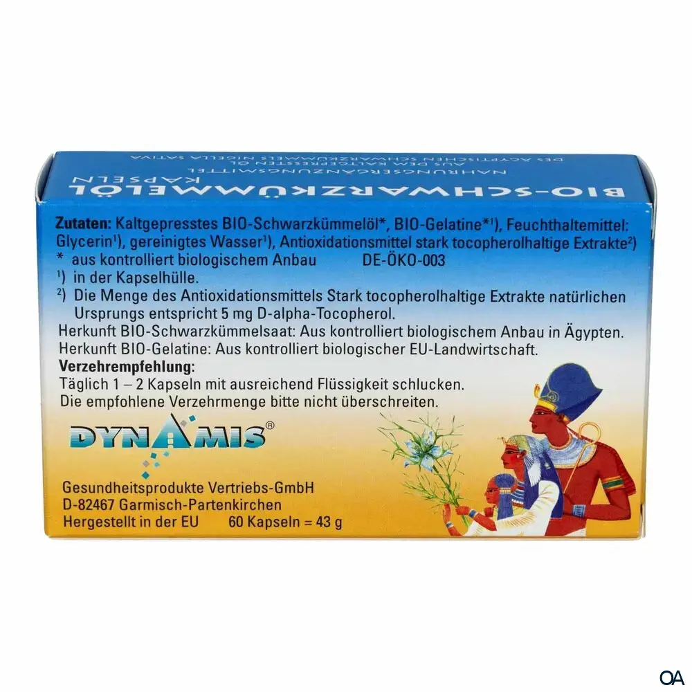 Dynamis BIO Schwarzkümmelöl Ägyptisch + E Kapseln