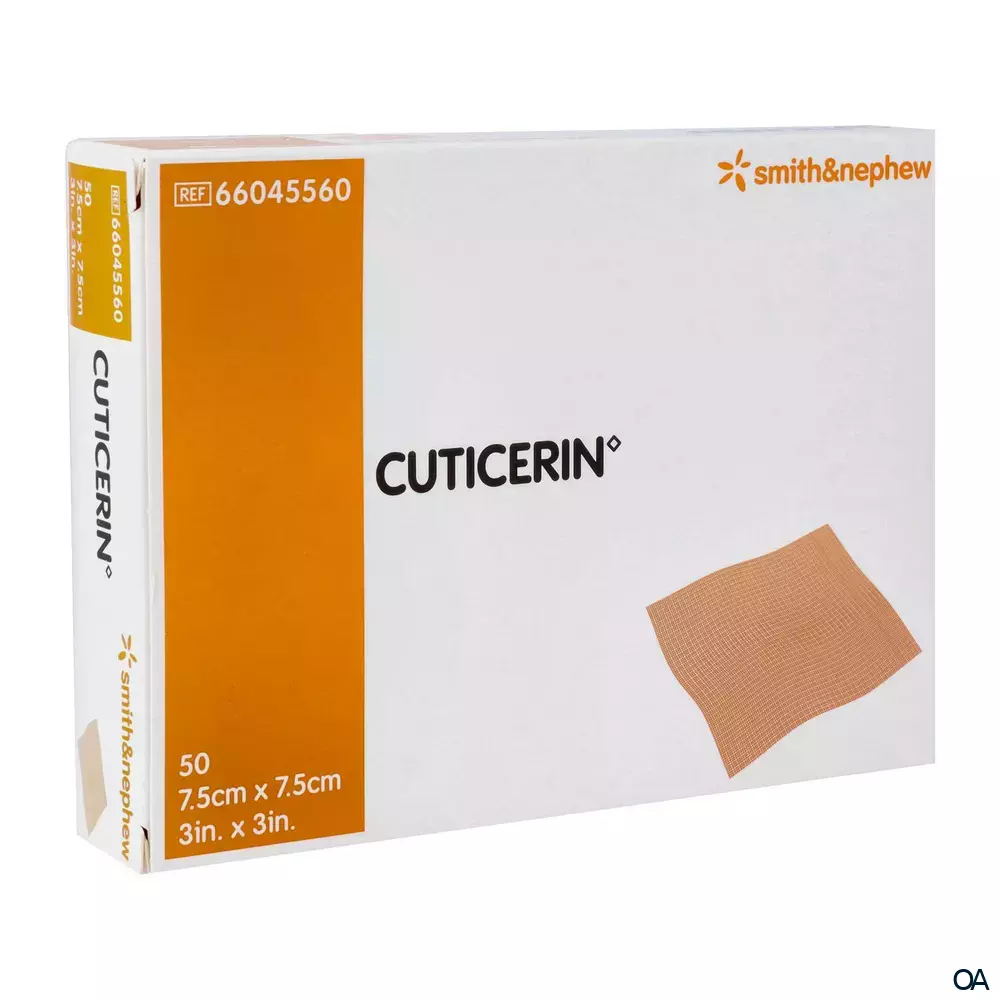 CUTICERIN Eucerit®-haltige Salbenkompresse steril, 7,5 x 7,5 cm