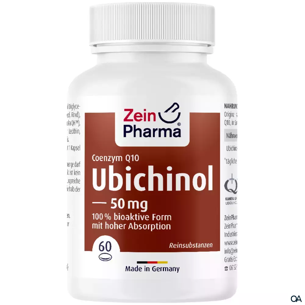 ZeinPharma Coenzym Q10 Ubichinol 50 mg Softgel-Kapseln