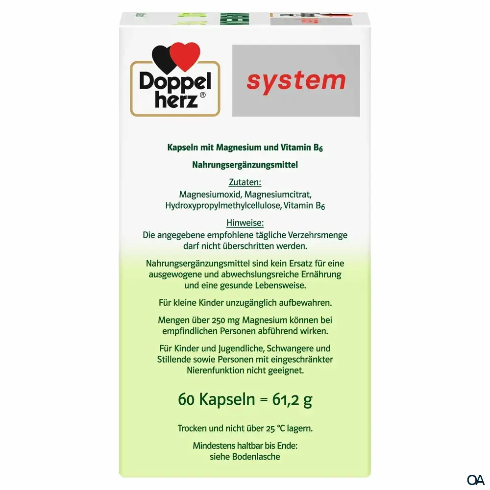 Doppelherz system Magnesium 400 Pur Kapseln