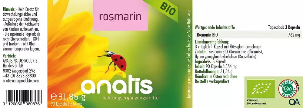 anatis Rosmarin BIO Kapseln anatis Rosmarin BIO Kapseln