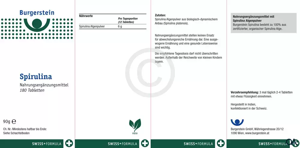 Burgerstein Spirulina Tabletten