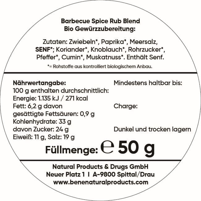 Primabene Barbecue Spice Rub Blend Bio