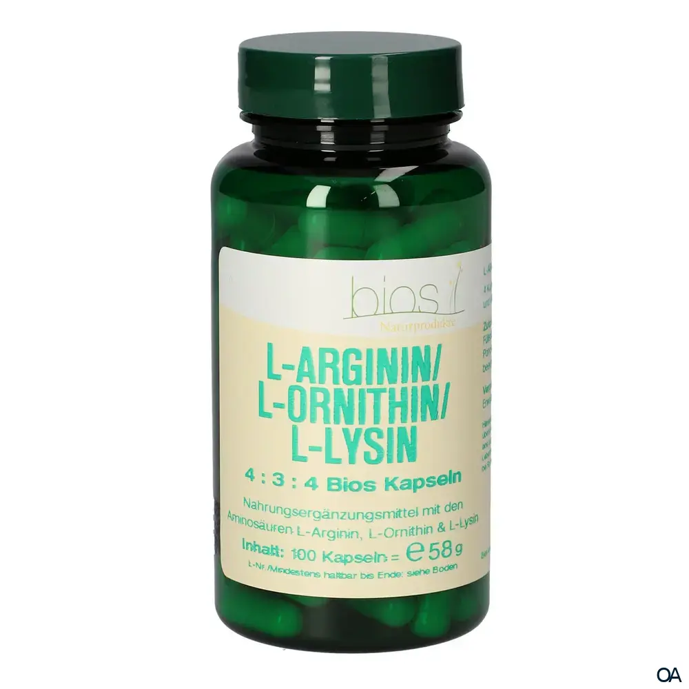 Bios L-Arginin / L-Ornithin / L-Lysin Kapseln
