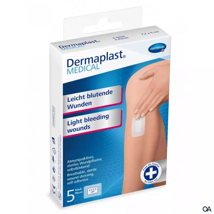 Dermaplast® MEDICAL Leicht blutende Wunden (atmungsaktiv) 10 x 8cm