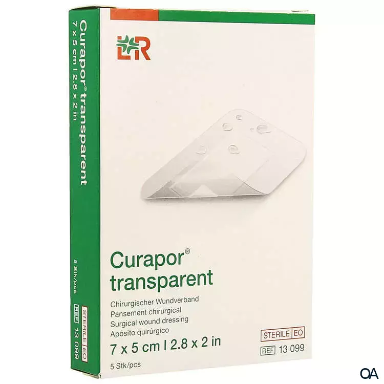 Curapor® transparent Chirurgischer Wundverband, steril 7 x 5 cm