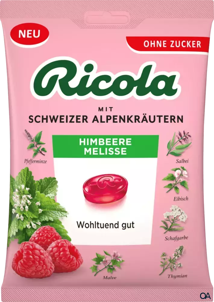 Ricola Himbeere Melisse Bonbons Zuckerfrei Beutel