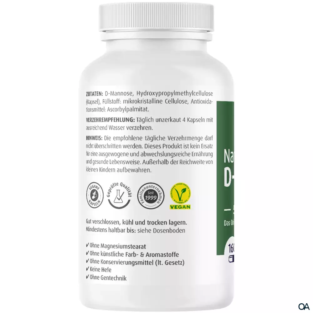 ZeinPharma Natural D-Mannose 500 mg Kapseln