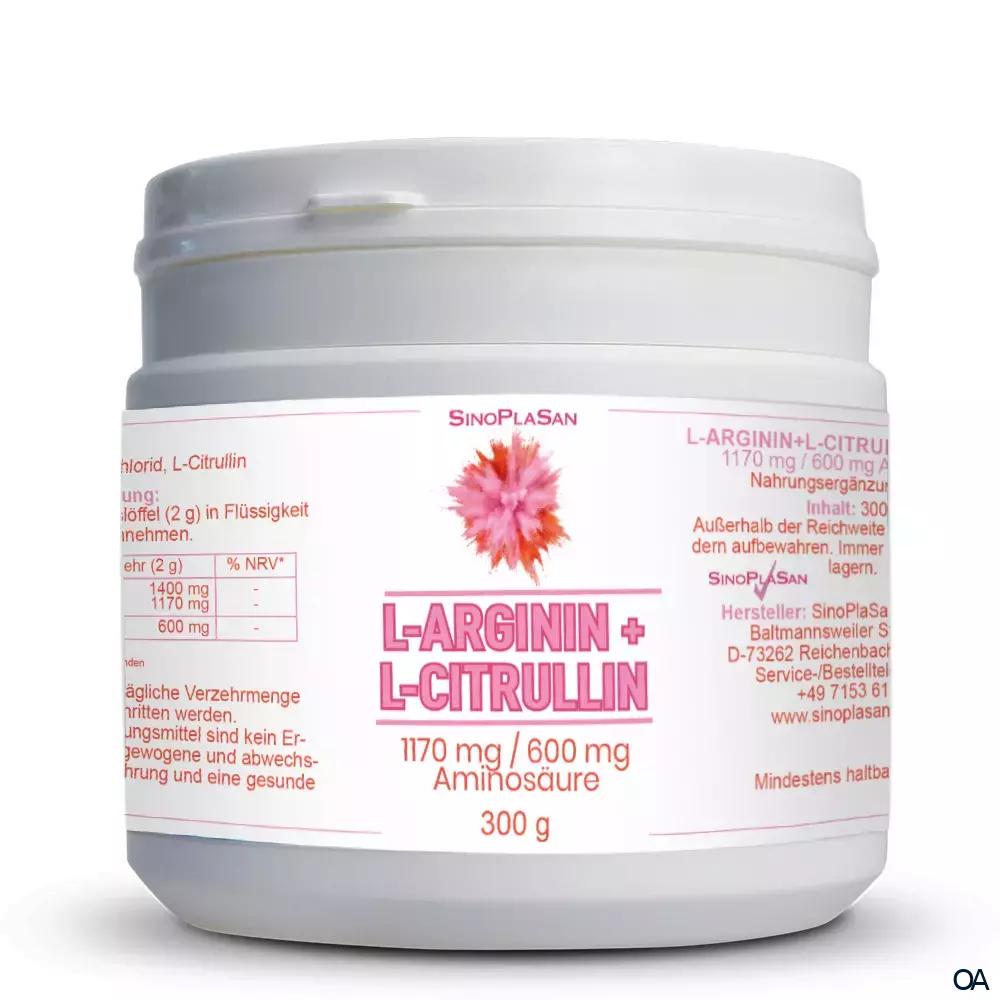 SinoPlaSan L-Arginin + L-Citrullin Pulver
