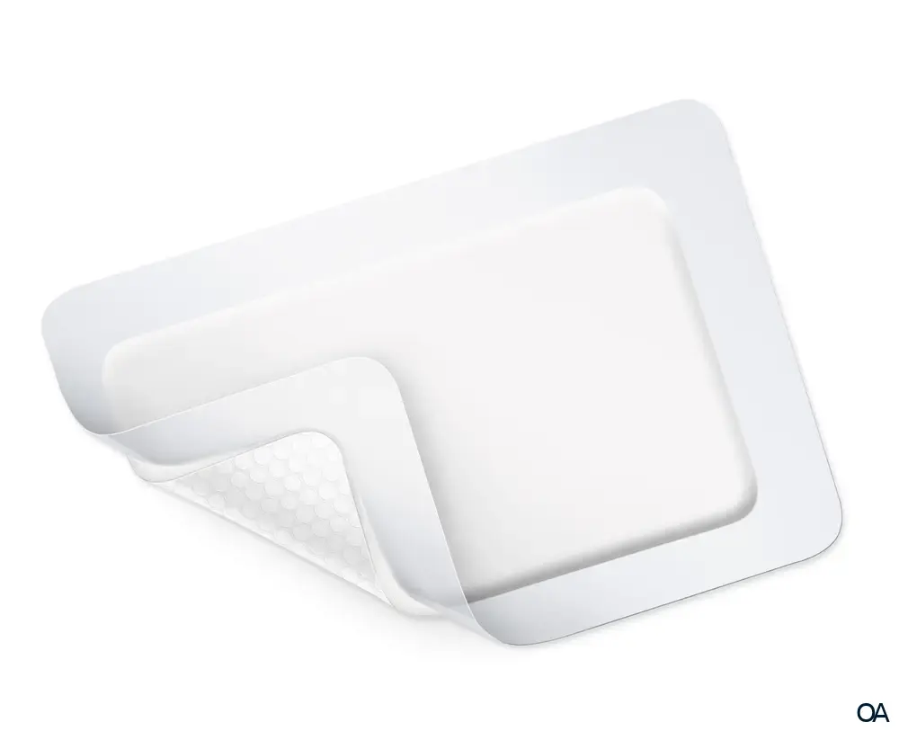 HydroTac® Comfort Selbsthaftender Schaumverband mit Gelbeschichtung steril, 12,5 x 12,5 cm