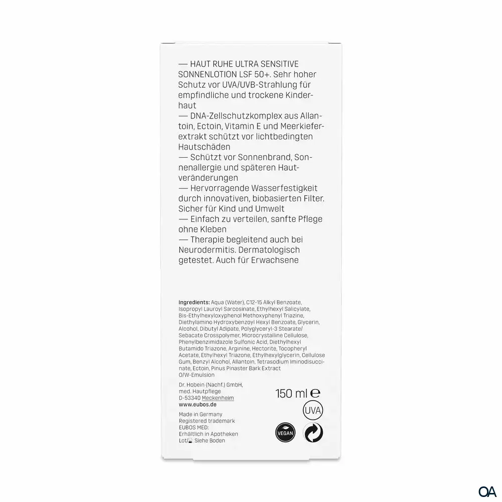 Eubos Haut Ruhe Ultra Sensitive Sonnenlotion LSF 50 +