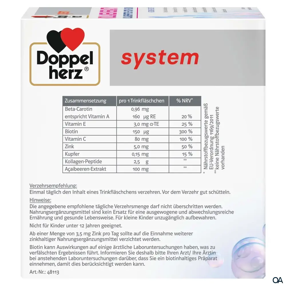 Doppelherz system KOLLAGEN BEAUTY Trinkfläschchen - Lychee-Melone