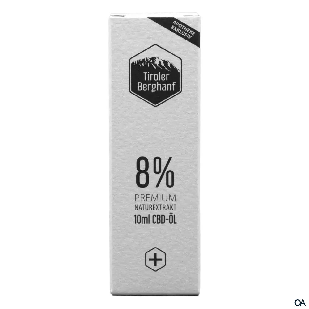 Tiroler Berghanf Premium 8% CBD Öl mit Melatonin