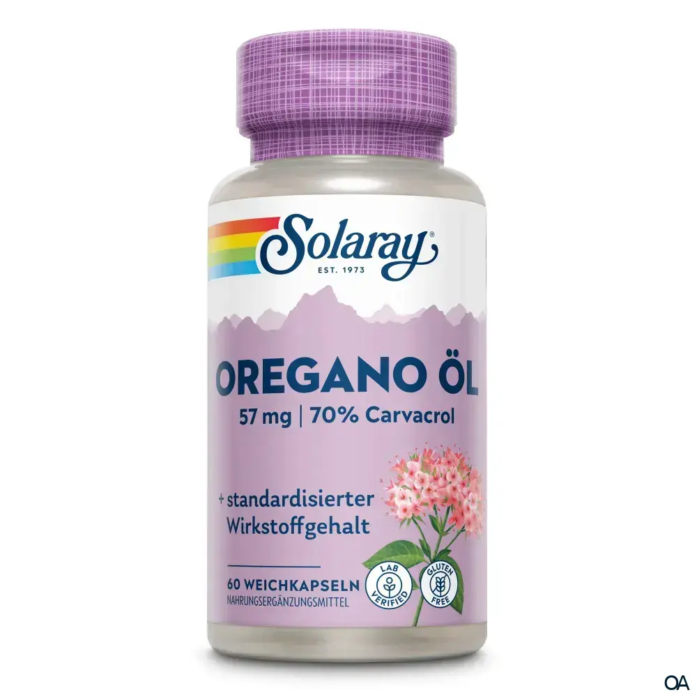 Solaray Oregano Öl 70% Carvacrol Weichkapseln