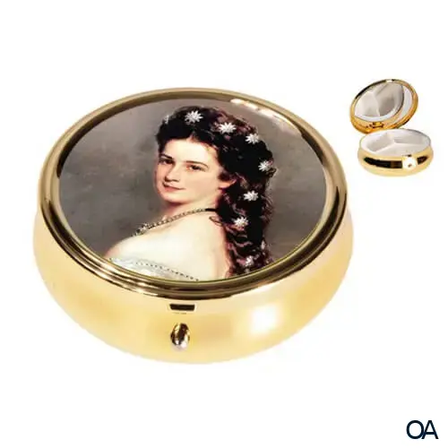 Fridolin Pillendose rund mit Spiegel Sisi (Kaiserin Elisabeth)