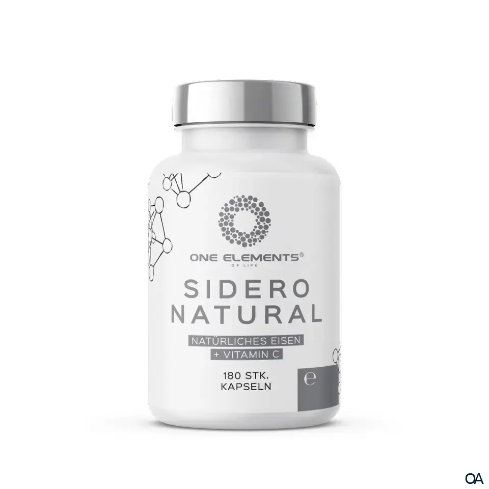 One Elements Sidero Natural® (Natürliches Eisen & Vitamin C) Kapseln One Elements Sidero Natural® (Natürliches Eisen & Vitamin C) Kapseln