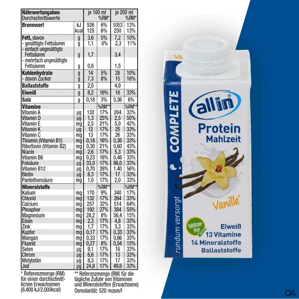 all in® 8er MIX alle COMPLETE Sorten (14 x 200/250ml)