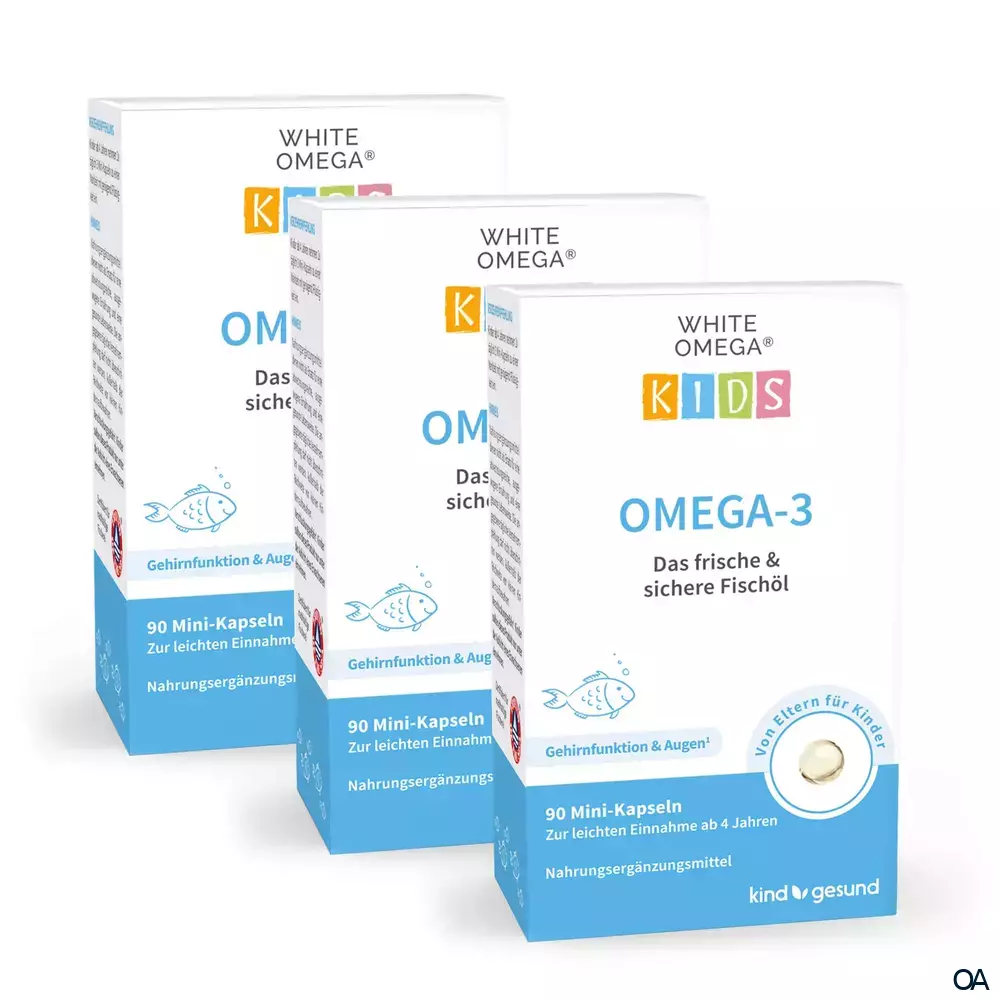 kindgesund WHITE® OMEGA Kids Omega-3 Fischölkapseln