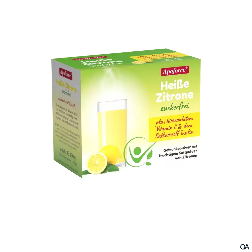Apoforce® Heiße Zitrone zuckerfrei Getränkepulver Apoforce® Heiße Zitrone zuckerfrei Getränkepulver