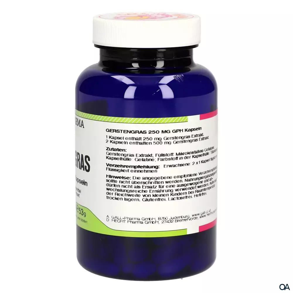 Gall Pharma Gerstengras 250 mg Kapseln