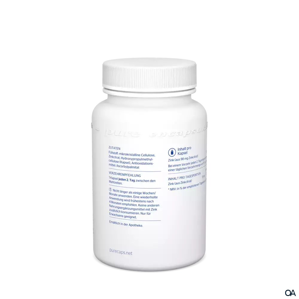pure encapsulations® Zink Zinkcitrat Kapseln