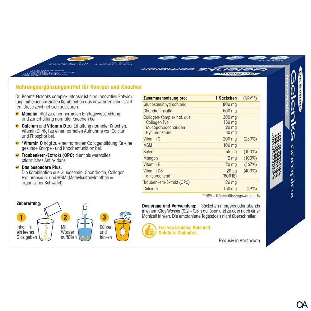 Dr. Böhm® Gelenks complex intensiv Brausegranulat - Mango