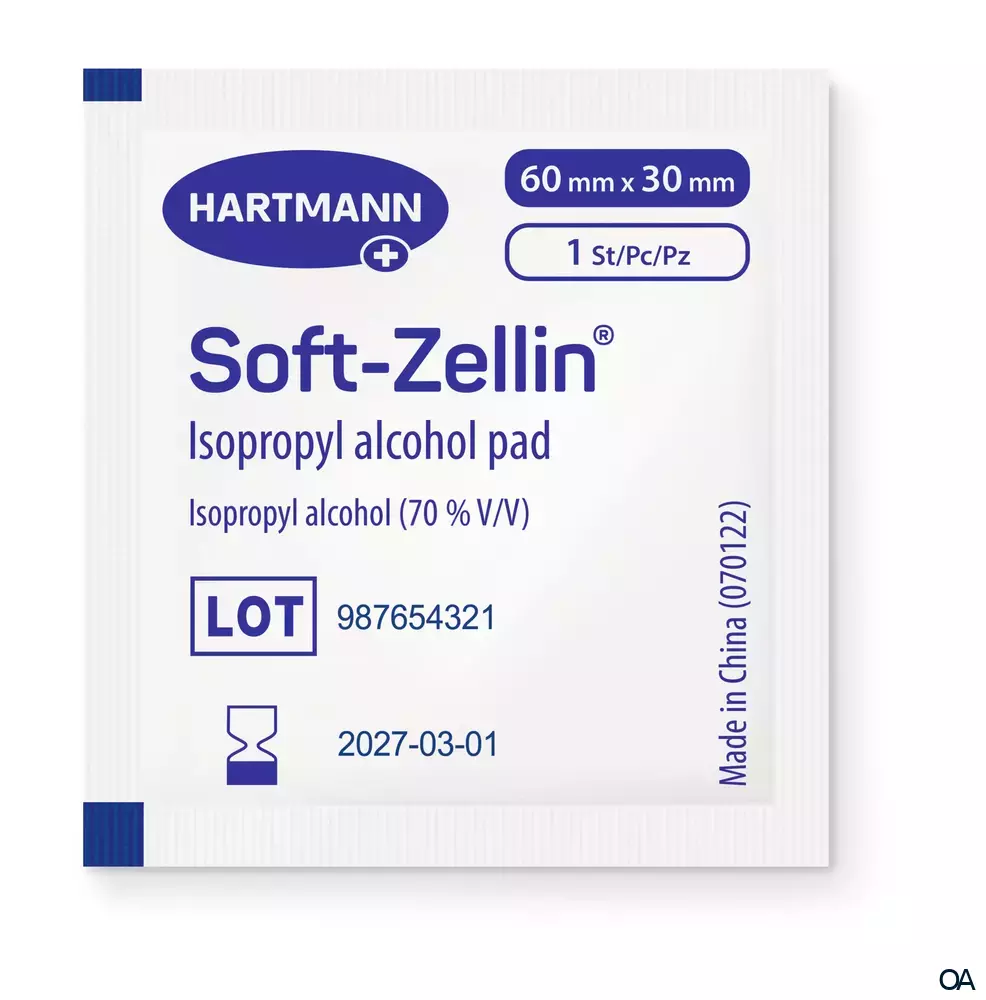 Soft-Zellin® Isopropyl-Alkoholtupfer