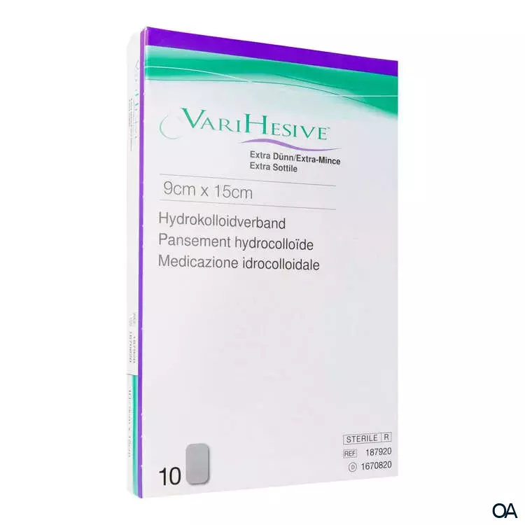 VARIHESIVE® Extra dünn Hydrokolloidverband steril, 9 x 15 cm