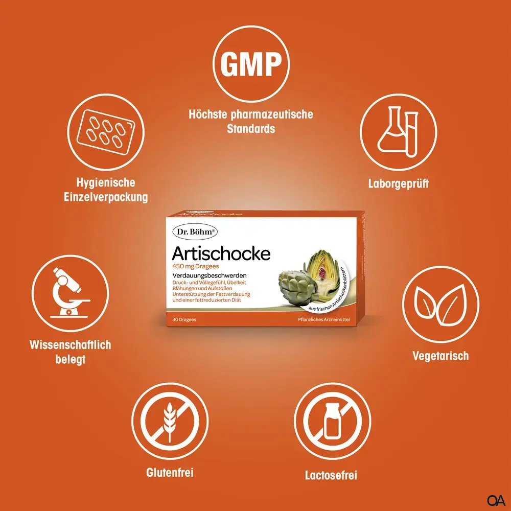 Dr. Böhm® Artischocke 450 mg Dragees