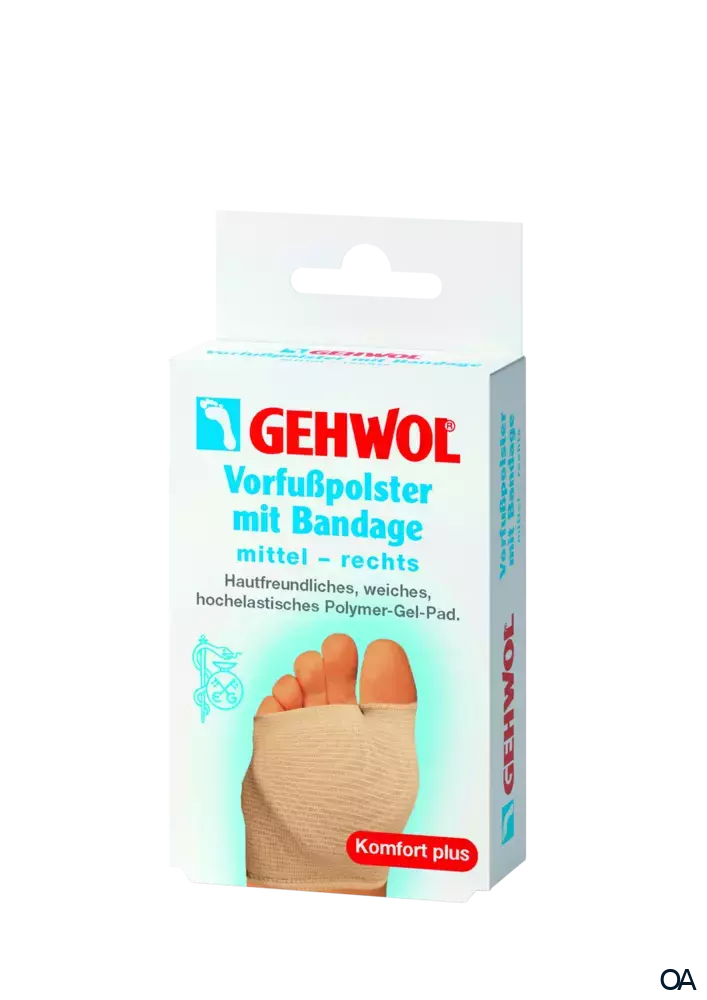 GEHWOL® Vorfußpolster mit Bandage, mittel rechts