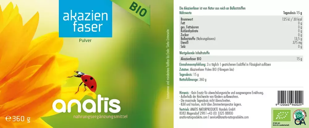 anatis Akazienfaser Pulver BIO anatis Akazienfaser Pulver BIO