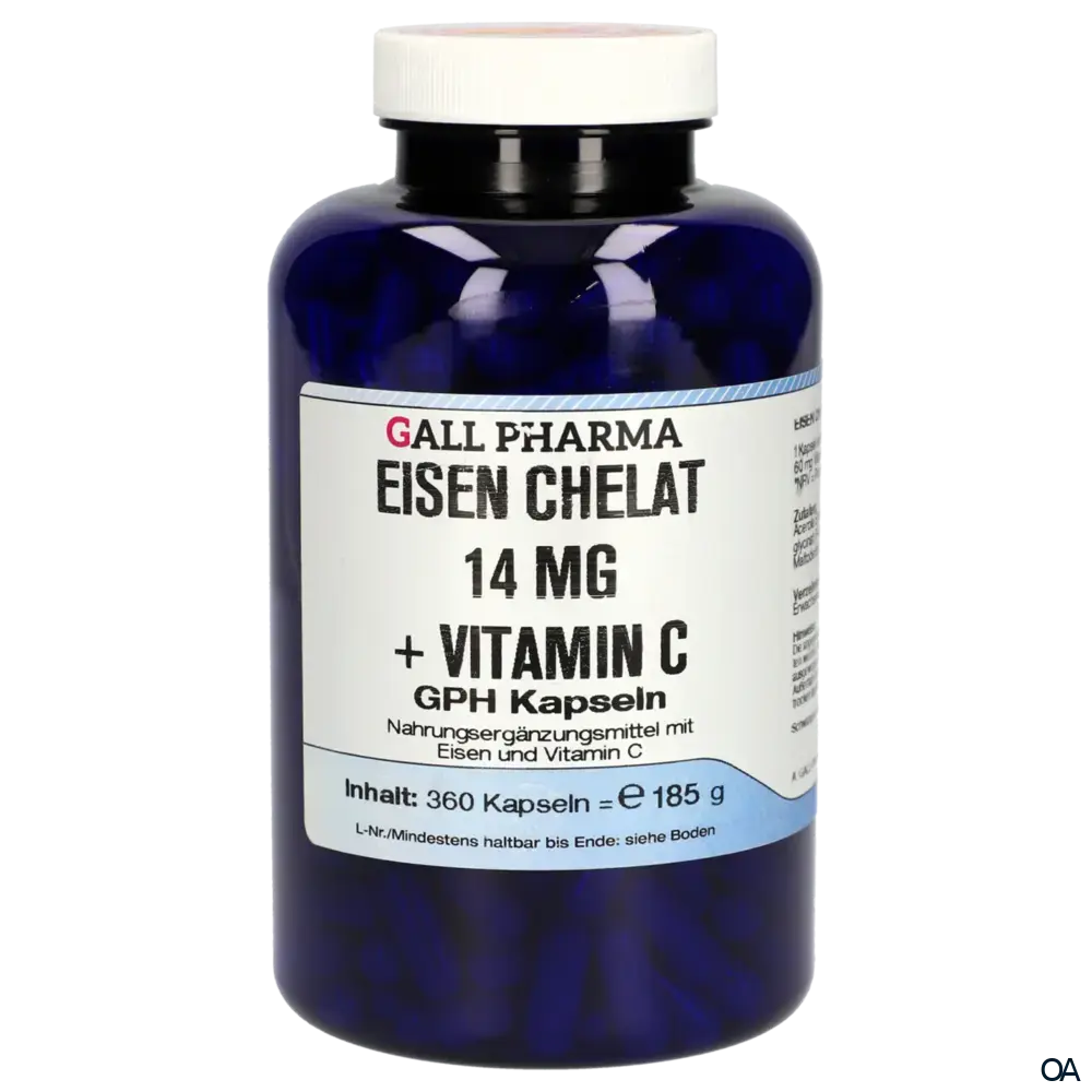 Gall Pharma Eisen Chelat 14 mg + Vitamin C Kapseln