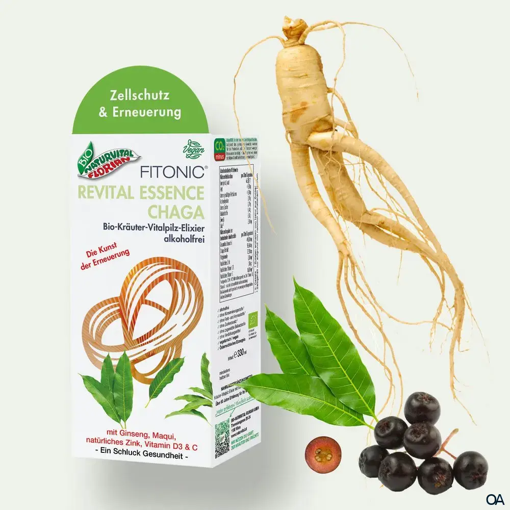 Bio Naturvital Florian Fitonic Revital Essence Chaga Bio-Kräuter-Vitalpilz-Elixier
