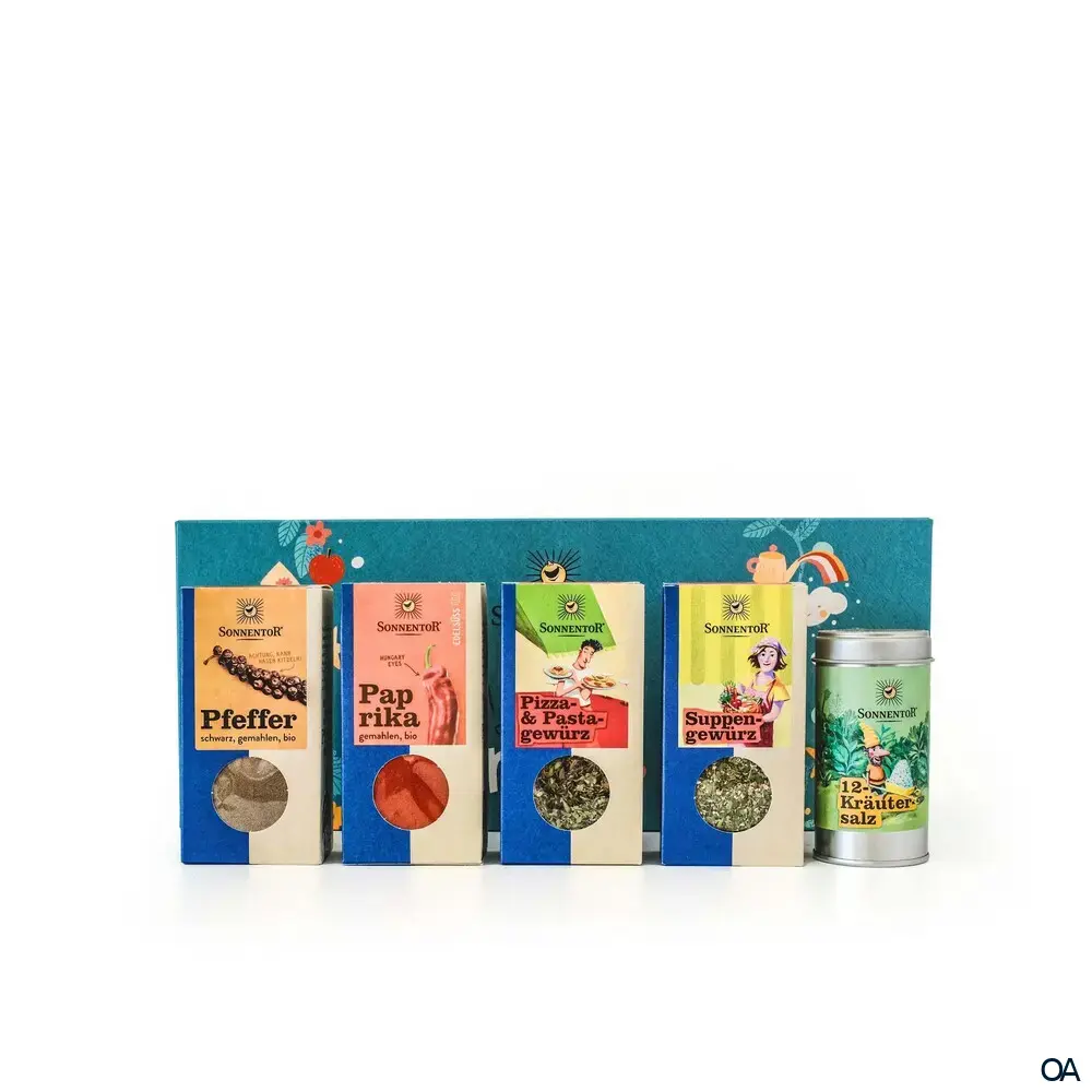Sonnentor Würzen Grundausstattung Geschenkkarton 31x14x6 cm, bio
