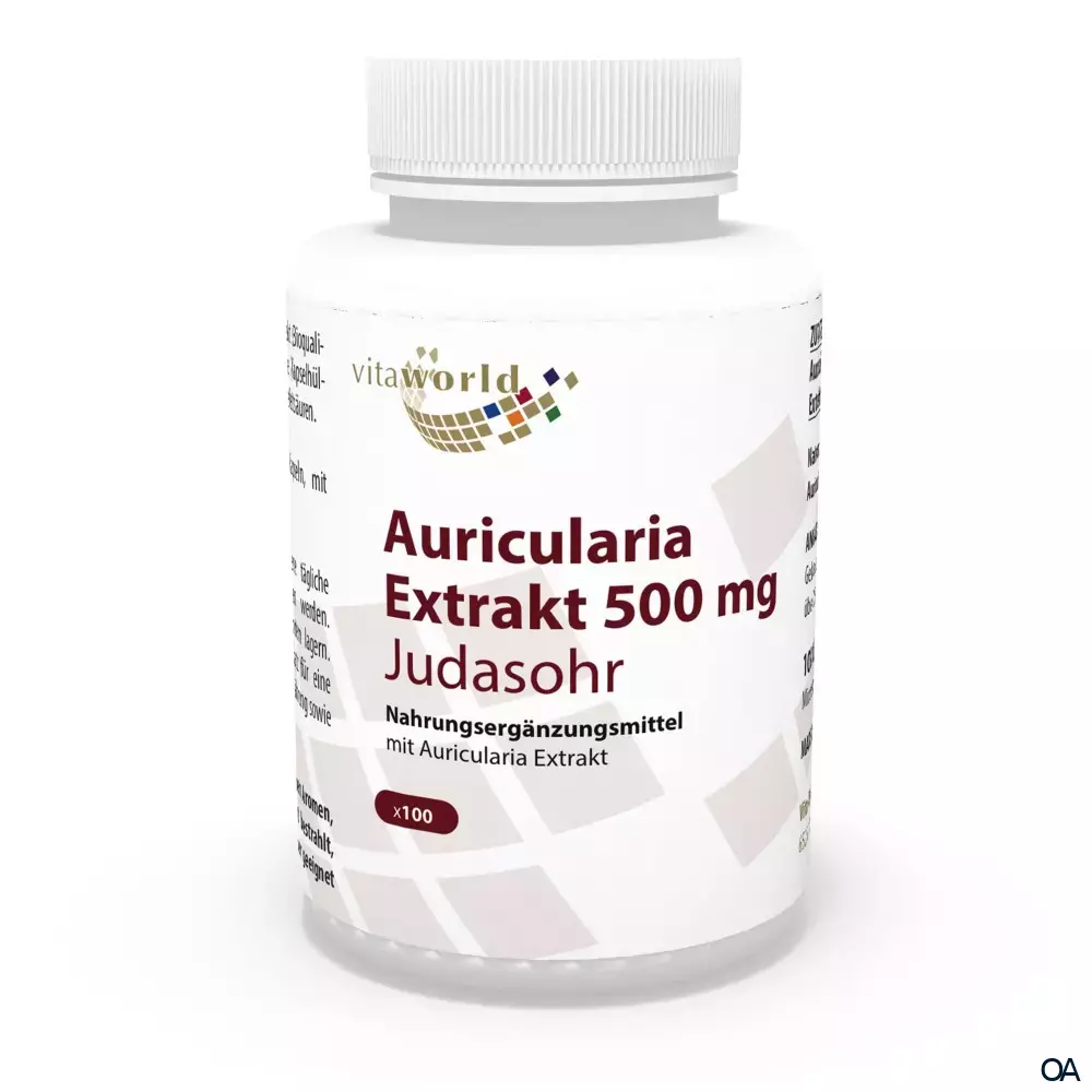 Vitaworld Auricularia Extrakt 500 mg Kapseln
