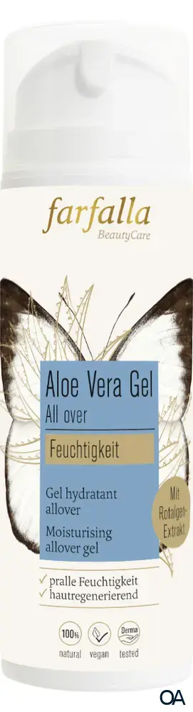 Farfalla Aloe Vera, Feuchtigkeitsspendendes Allover-Gel, Feuchtigkeit
