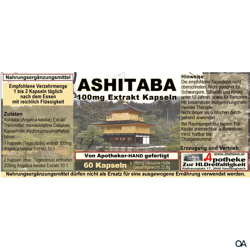 Ashitaba 100 mg Extrakt Kapseln