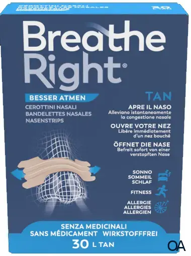 Besser Atmen Breathe Right® Nasenstrips Groß Beige