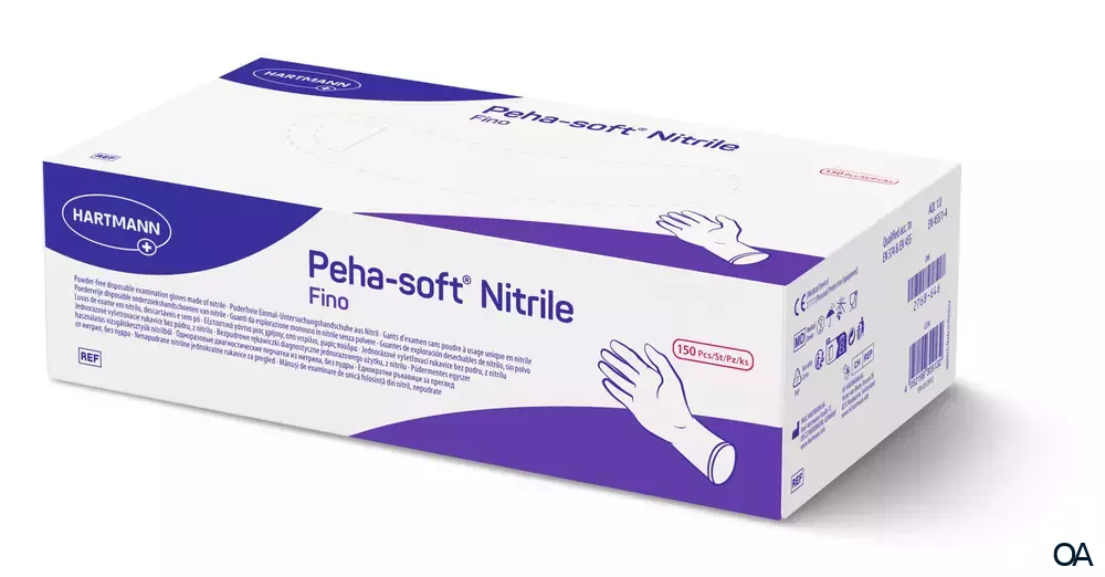 Peha-soft® nitrile fino puderfrei Untersuchungs- und Schutzhandschuh unsteril, Größe S
