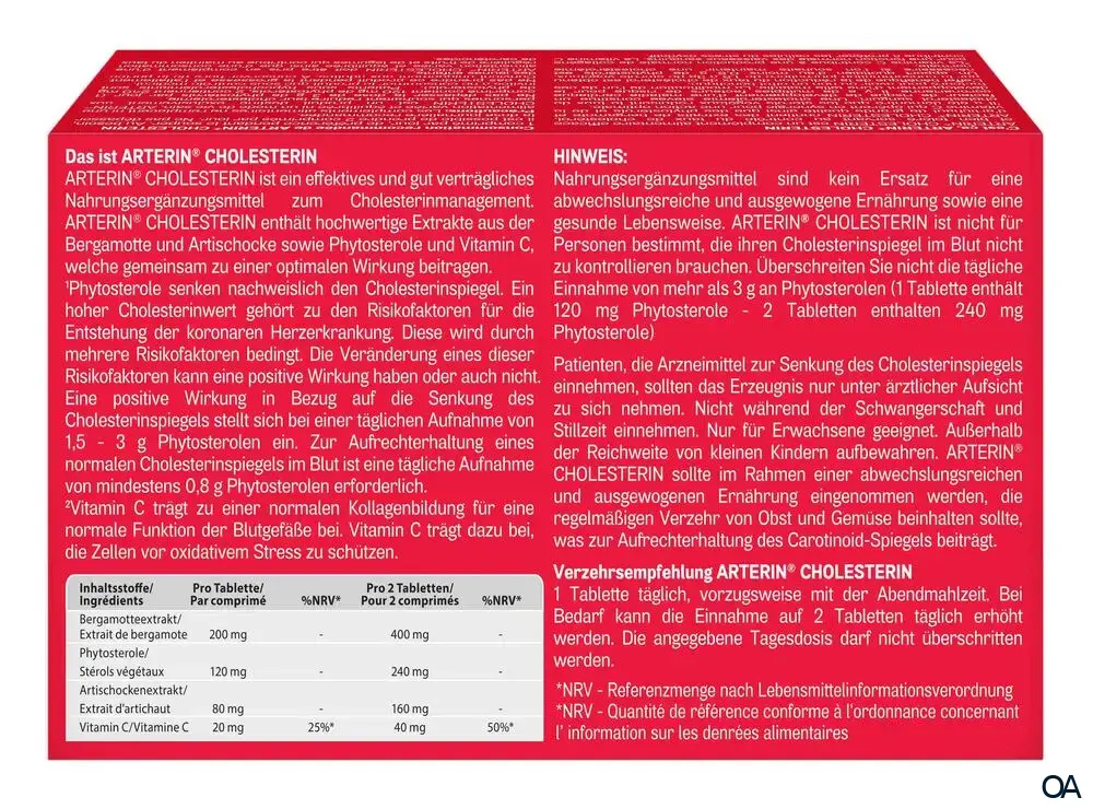 Arterin® Cholesterin Tabletten