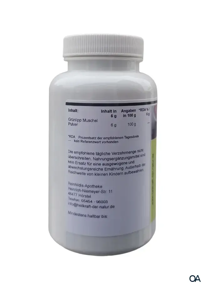 Reinhildis Apotheke Grünlippmuschel Pulver