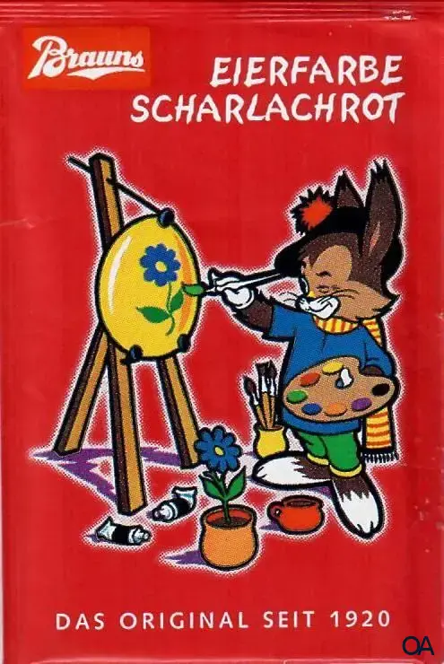 Brauns Eierfarbe Scharlachrot